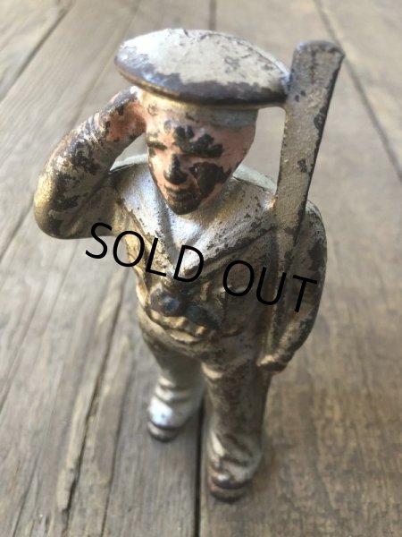 画像5: Antique Original Hubley Cast Iron Saluting Sailor Bank  (B703) (5)