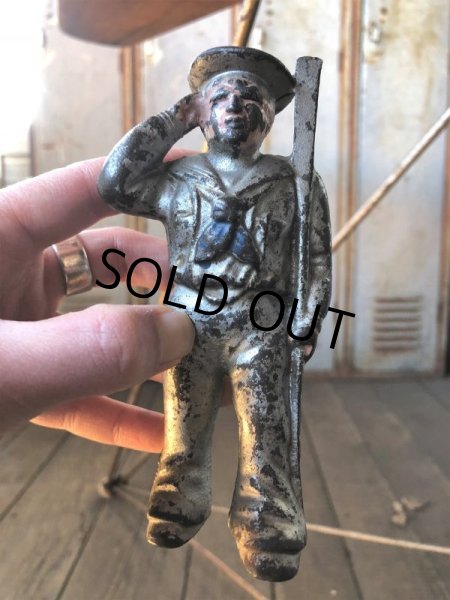 画像9: Antique Original Hubley Cast Iron Saluting Sailor Bank  (B703) (9)