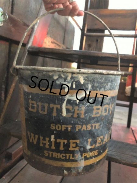 画像7: Vintage Dutch Boy White Lead Paint Bucket Pail (B706) (7)
