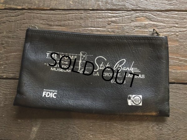 画像2: Vintage Zippered Vinyl Bank Money Bag State  Bank (B708) (2)