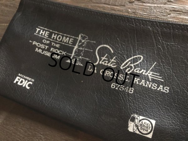 画像3: Vintage Zippered Vinyl Bank Money Bag State  Bank (B708) (3)