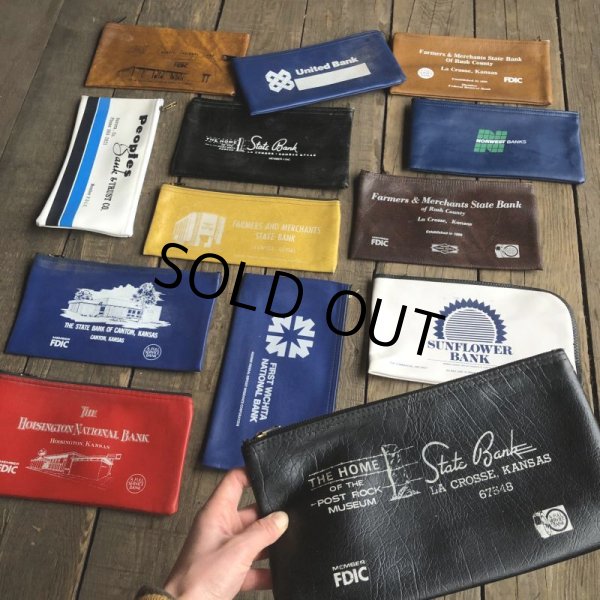 画像6: Vintage Zippered Vinyl Bank Money Bag State Bank (B716) (6)