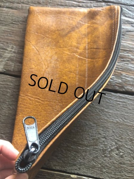 画像3: Vintage Zippered Vinyl Bank Money Bag HNB (B718) (3)