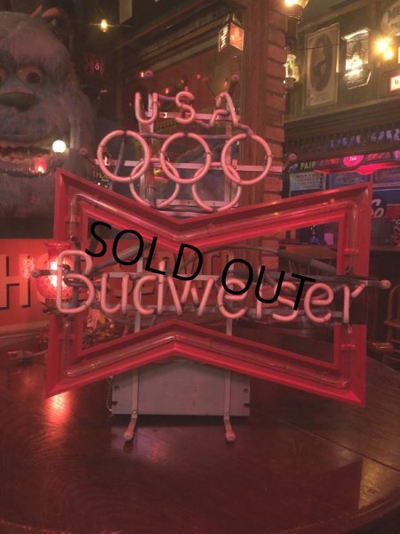 画像11: Vintage Budweiser LA Olympic x Bowtie Store Display Neon Sign (B722) (11)