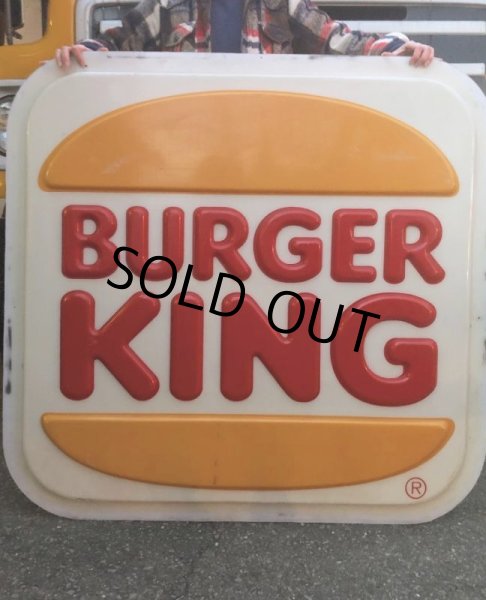 画像1: Vintage Burger King Old Logo Outdoor Huge Sign Original (B723) (1)