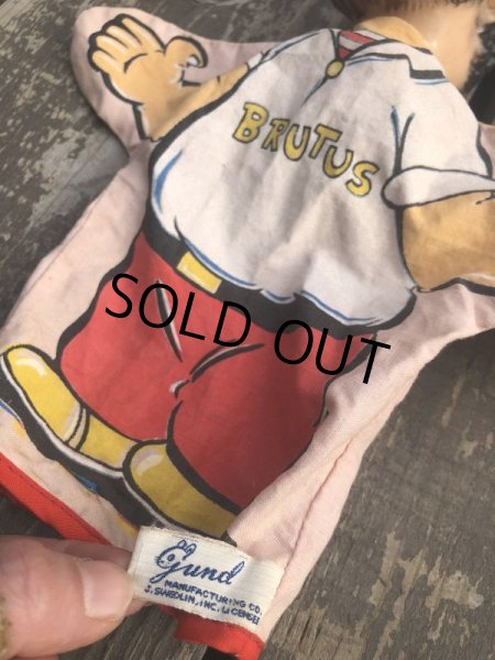 画像11: Vintage Gund Popeye Hand Puppet  Brutus (B726) (11)
