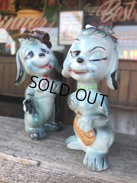 画像10: Vintage Drunken Dogs Salt & Pepper Shakers (B735) (10)