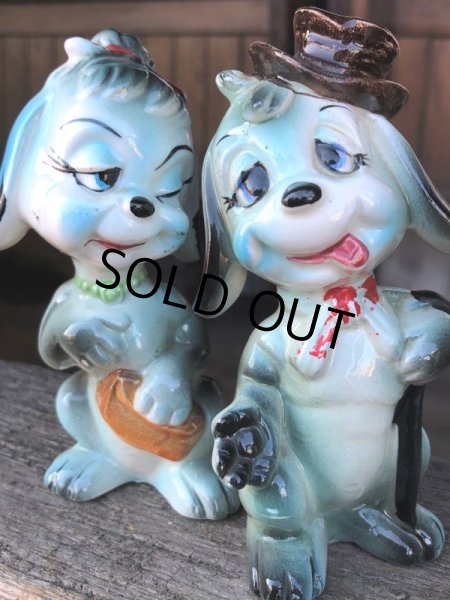 画像8: Vintage Drunken Dogs Salt & Pepper Shakers (B735) (8)