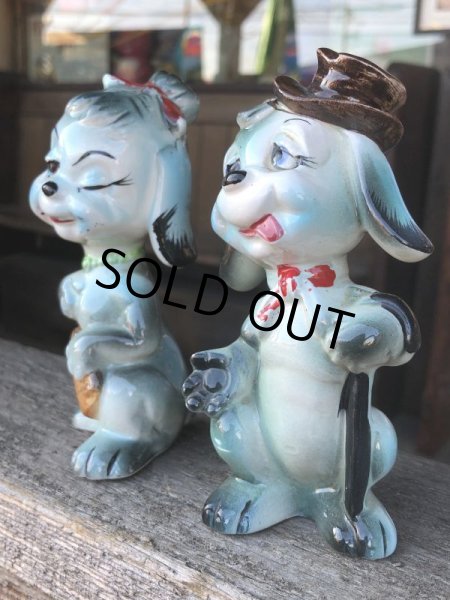 画像3: Vintage Drunken Dogs Salt & Pepper Shakers (B735) (3)