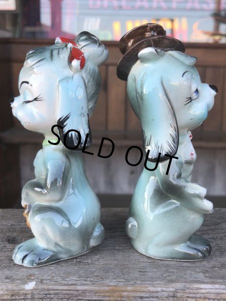 画像7: Vintage Drunken Dogs Salt & Pepper Shakers (B735) (7)