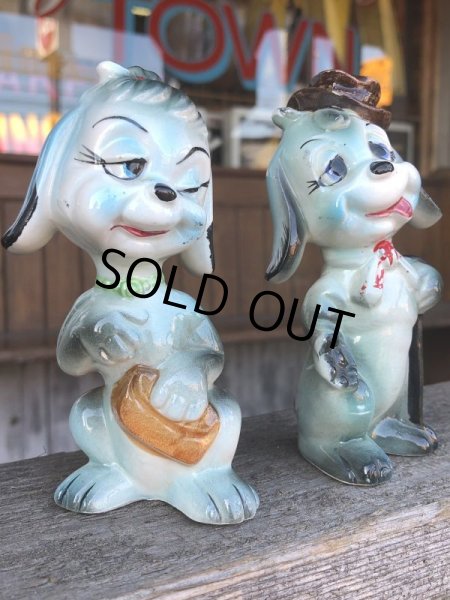 画像4: Vintage Drunken Dogs Salt & Pepper Shakers (B735) (4)