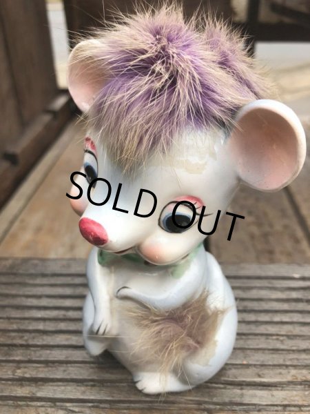 画像7: Vintage 50s JAPAN Ceramic Coin Bank Mouse (B738) (7)