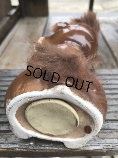 画像9: Vintage 50s JAPAN Ceramic Coin Bank Squirrel Chipmunk (B739) (9)