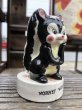 画像8: Vintage 50s JAPAN Ceramic Message Doll WORRY!WORRY! (B740) (8)