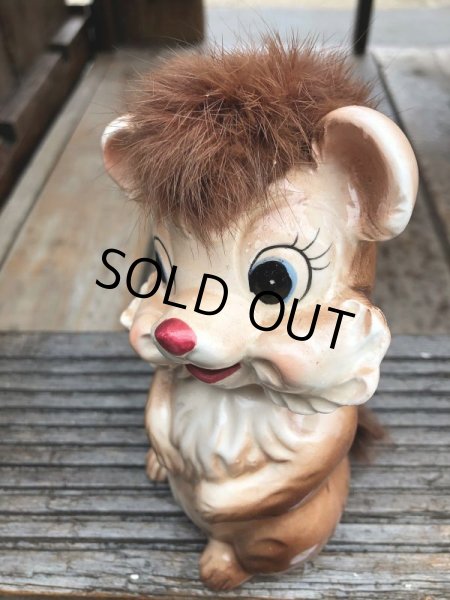 画像7: Vintage 50s JAPAN Ceramic Coin Bank Squirrel Chipmunk (B739) (7)