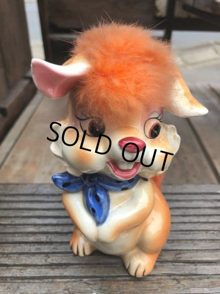 画像6: Vintage 50s JAPAN Ceramic Coin Bank Bunny (B737) (6)