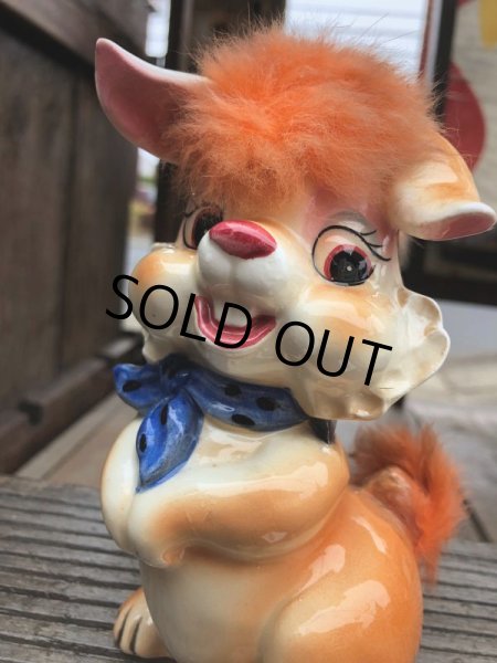 画像10: Vintage 50s JAPAN Ceramic Coin Bank Bunny (B737) (10)