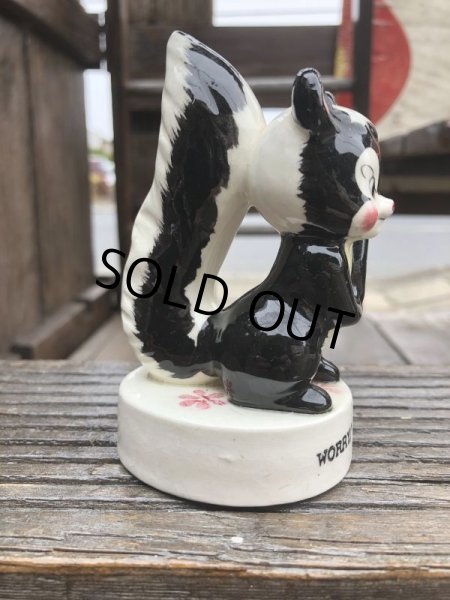 画像5: Vintage 50s JAPAN Ceramic Message Doll WORRY!WORRY! (B740) (5)