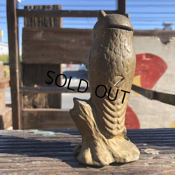 画像3: Vintage Cast Iron Be Wise Owl Savings Bank (B747) (3)