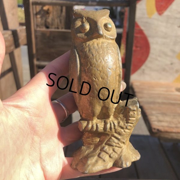 画像7: Vintage Cast Iron Be Wise Owl Savings Bank (B747) (7)