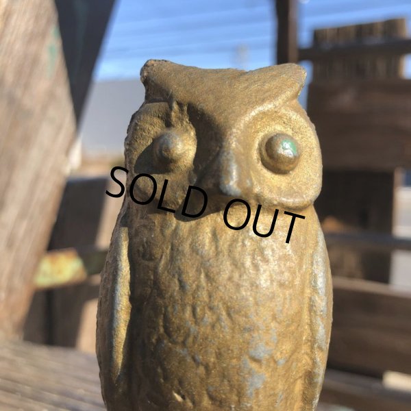 画像6: Vintage Cast Iron Be Wise Owl Savings Bank (B747) (6)