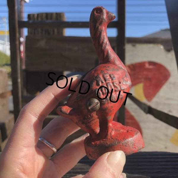 画像6: Vintage Cast Iron Red Goose Shoes Bank (B746) (6)