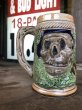 画像1: 60s Vintage Six Flags Over Texas Skull Ceramic Stein Jug (B753) (1)