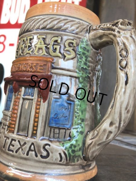 画像11: 60s Vintage Six Flags Over Texas Skull Ceramic Stein Jug (B753) (11)