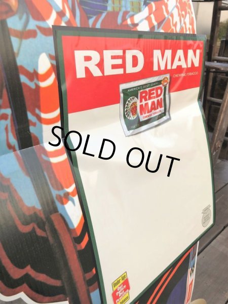 画像9: 【店舗引き取り限定】Vintage Red Man Chewing Tobacco Store Display Cardboard Sign (B754)  (9)