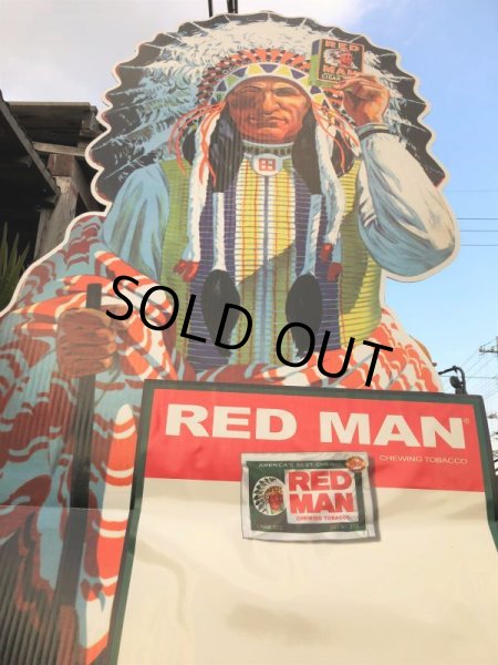 画像8: 【店舗引き取り限定】Vintage Red Man Chewing Tobacco Store Display Cardboard Sign (B754)  (8)