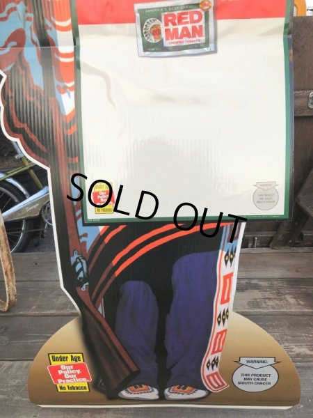 画像6: 【店舗引き取り限定】Vintage Red Man Chewing Tobacco Store Display Cardboard Sign (B754)  (6)