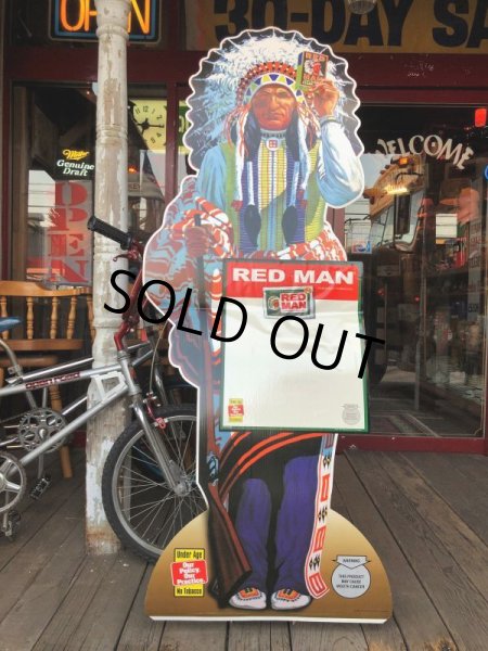 画像14: 【店舗引き取り限定】Vintage Red Man Chewing Tobacco Store Display Cardboard Sign (B754)  (14)