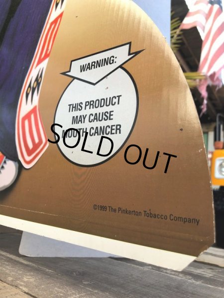 画像5: 【店舗引き取り限定】Vintage Red Man Chewing Tobacco Store Display Cardboard Sign (B754)  (5)