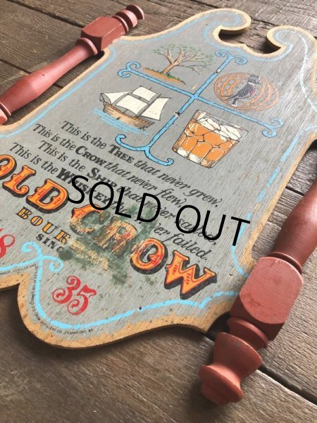 画像5: Vintage Old Crow Bourbon Whiskey Wooden Plaque Sign (B756) (5)