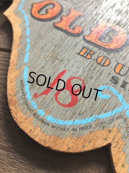 画像2: Vintage Old Crow Bourbon Whiskey Wooden Plaque Sign (B756) (2)