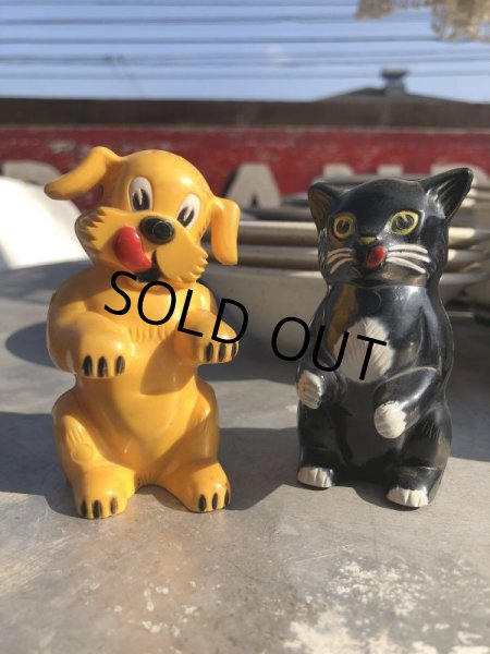 画像2: 50s Vintage Ken-L Ration Fido Dog Fifi Cat S&P Shakers (B757) (2)