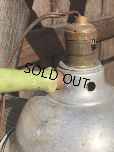 画像9: Vintage Industrial Aluminum Wood Handle Spot Light (B760) (9)