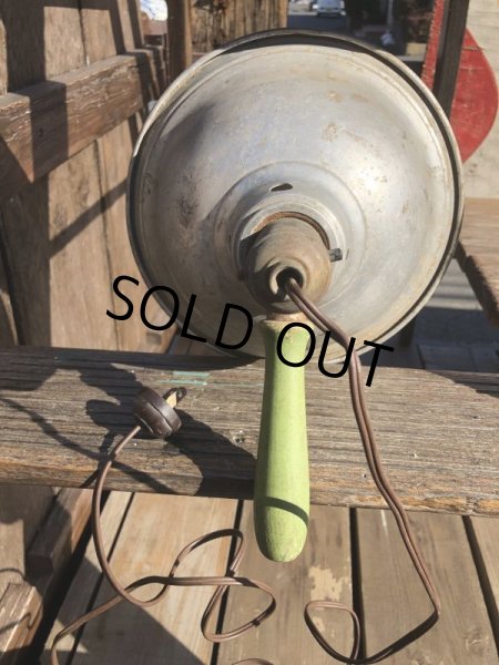 画像7: Vintage Industrial Aluminum Wood Handle Spot Light (B760) (7)