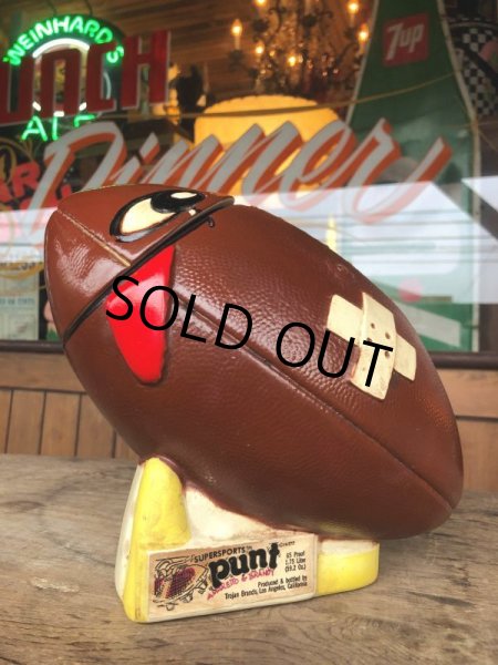 画像2: 70s Vintage Trojan Super Sports Series Football Decanter (B764) (2)