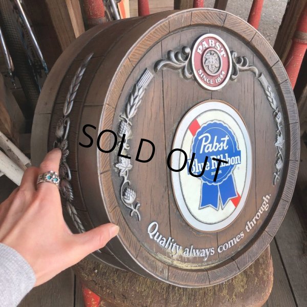 画像9: Vintage Pabst Blue Ribbon Beer Store Display Barrel Sign (B766) (9)