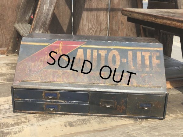 画像14: 50s Vintage Auto-Lite Dealership Service Display Cabinet (B767)  (14)