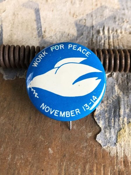 画像1: Vintage Badge PEACE (B771)  (1)