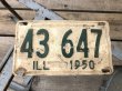 画像1: 50s Vintage American License Number Plate 1950 43 647 (B800)  (1)