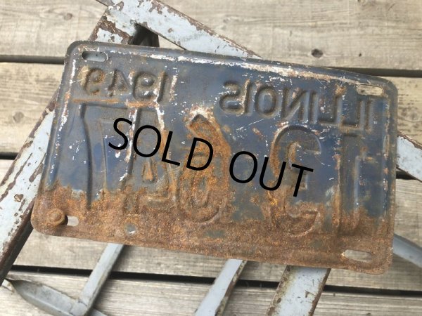 画像2: 40s Vintage American License Number Plate 1949 13 647 (B801)  (2)