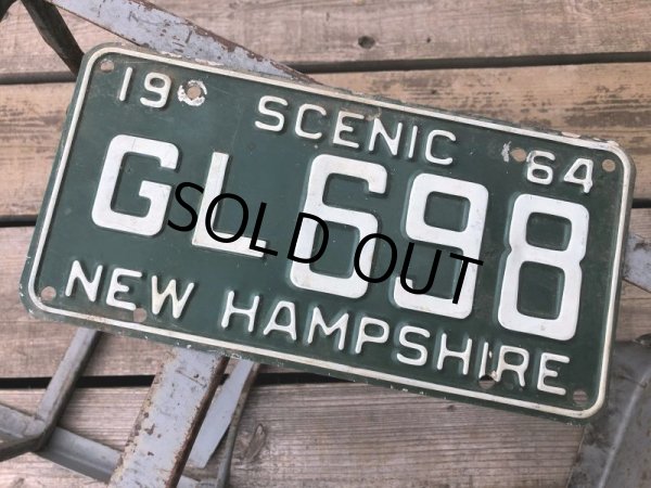 画像1: 60s Vintage American License Number Plate GL 698 (B785)  (1)