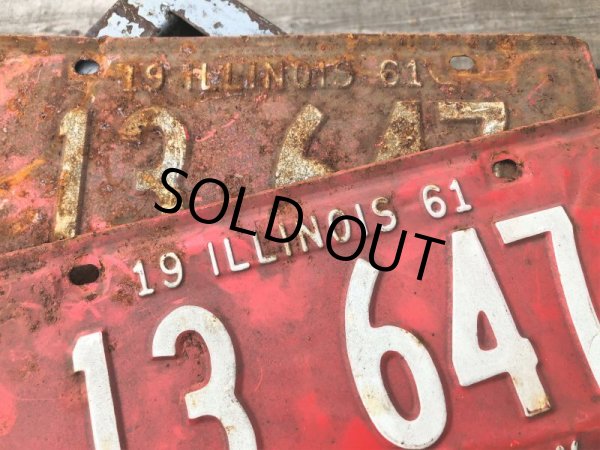 画像3: 60s Vintage American License Number Plate 1961 13 647 (B814)  (3)
