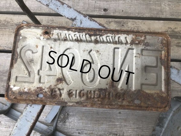 画像2: 70s Vintage American License Number Plate EN 6942 (B783)  (2)