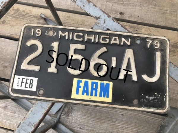 画像1: Vintage American License Number Plate 2156 AJ FARM (B782)  (1)