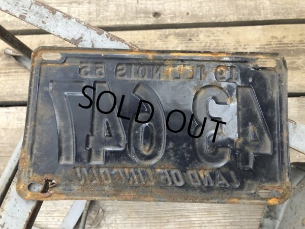 画像2: 50s Vintage American License Number Plate 1955 43 647 (B805)  (2)