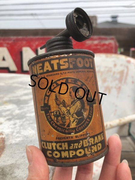 画像9: Antique Handy Oiler Lead Top Can NEATSFOOT (B822) (9)